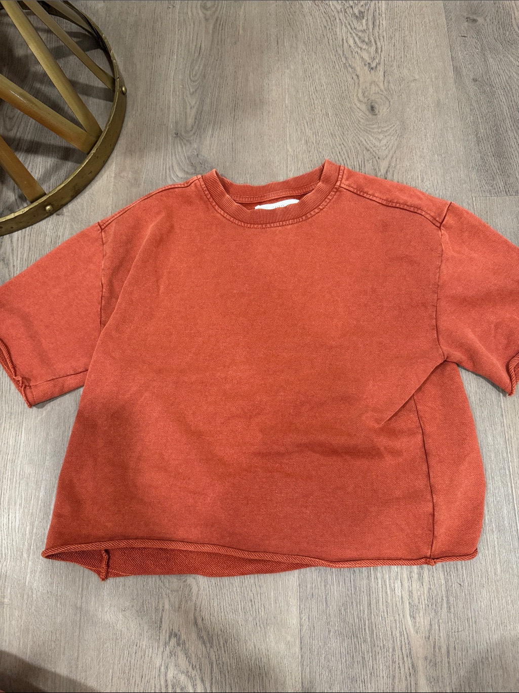 Zara Kids Short-Sleeve Tee In Rust Orange